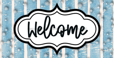 Christmas Welcome Sign Dco-00673 For Wreath 6X12 Metal